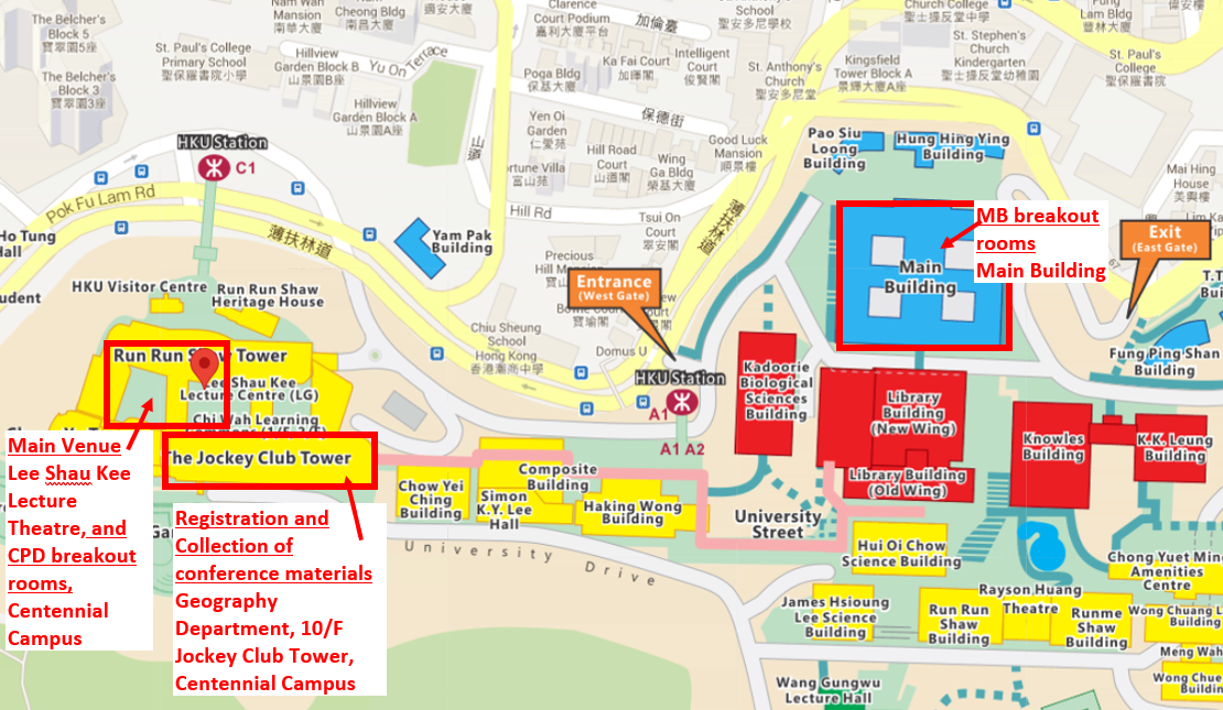 Conference check-in map