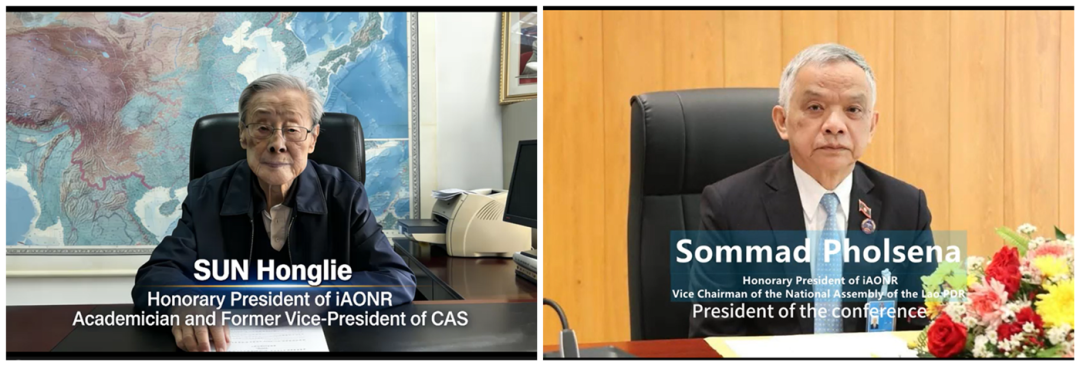 L: Academician Honglie Sun, R: Mr. Sommad Pholsena